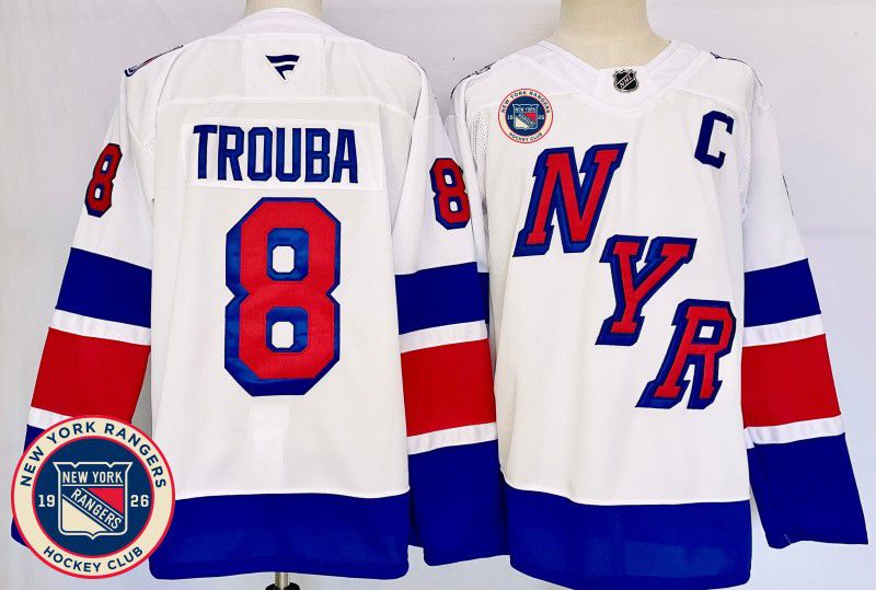 Men New York Rangers #8 Trouba White Fanatics 2025 NHL Jersey style 2->new york rangers->NHL Jersey